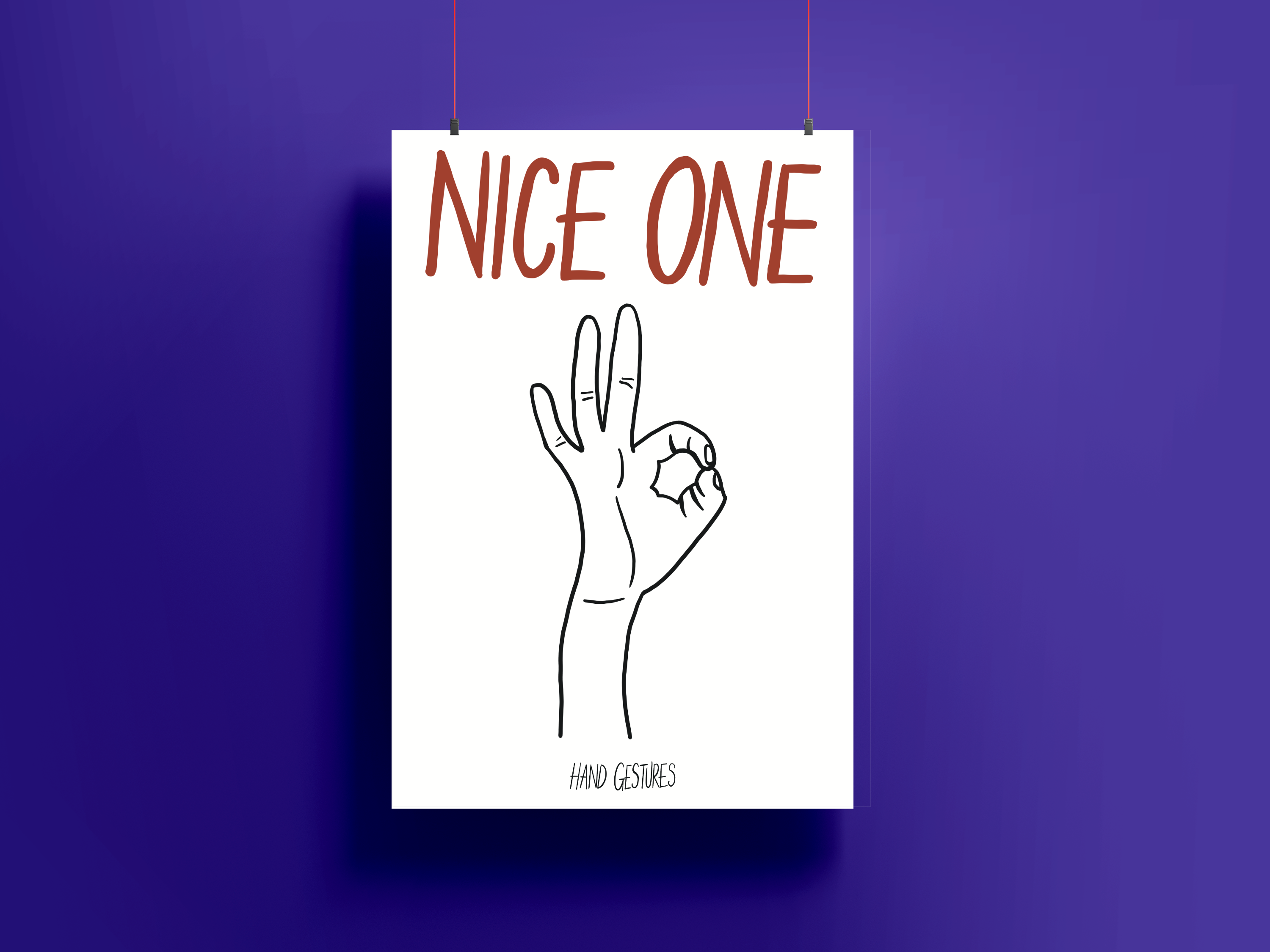 Large hand making an OK hand gesture with the heading 'Nice One.'